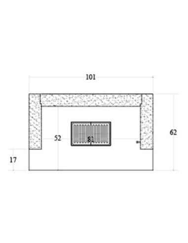 Camino Legna Prefabbricato Refrattario Focolare Semiaperto Su Due Lati QR100F2L