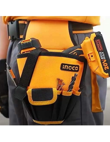 Fodero Porta Attrezzi Avvitatore Trapano Utensili 6 Tasche Cintura Inclusa