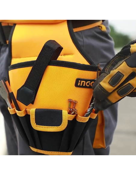 Fodero Porta Attrezzi Avvitatore Trapano Utensili 6 Tasche Cintura Inclusa