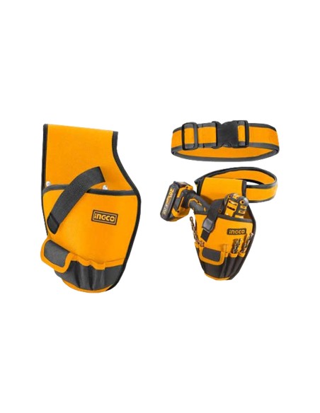 Fodero Porta Attrezzi Avvitatore Trapano Utensili 6 Tasche Cintura Inclusa