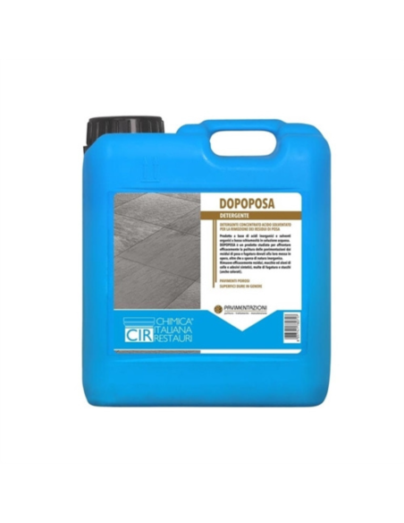 Detergente Concentrato Acido Solventato Rimuovere Sporco Residui Dopo Posa 5 lt