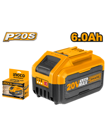 Batteria Celle Ioni Litio Utensili 20V 6AH Indicatore LED Carica Elettroutensili