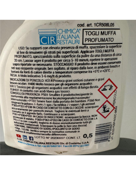 Detergente Universale Profumato Spray sbiancante Sanificante Togli Muffa 500 ml