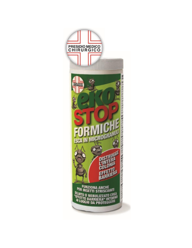 Microgranuli Formiche Insetti Barriera Protettiva Interni Esterni 250 gr Ekostop