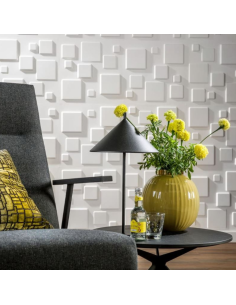 Rivestimento Fibra Naturale Parete 3D Decorazione Ecologico Geometrico Conf 3 mq 2