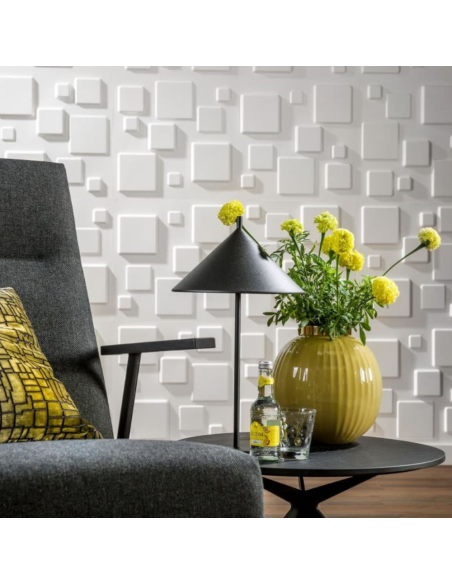 Rivestimento Fibra Naturale Parete 3D Decorazione Ecologico Geometrico Conf 3 mq