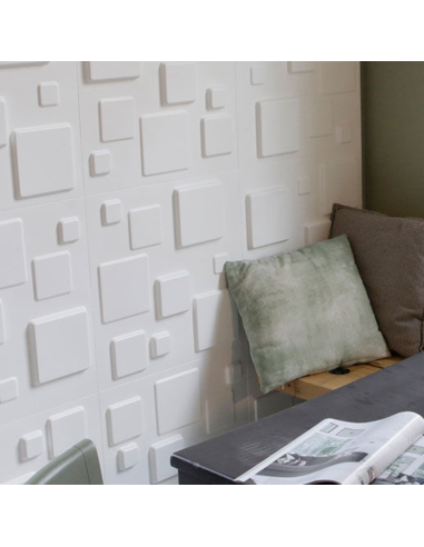 Rivestimento Fibra Naturale Parete 3D Decorazione Ecologico Geometrico Conf 3 mq