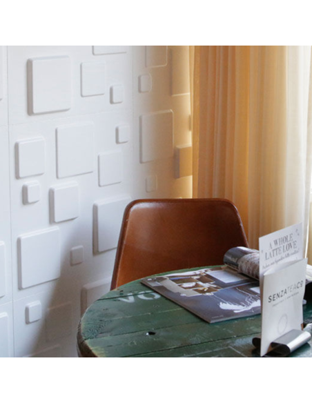 Rivestimento Fibra Naturale Parete 3D Decorazione Ecologico Geometrico Conf 3 mq