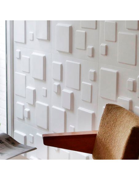 Rivestimento Fibra Naturale Parete 3D Decorazione Ecologico Geometrico Conf 3 mq