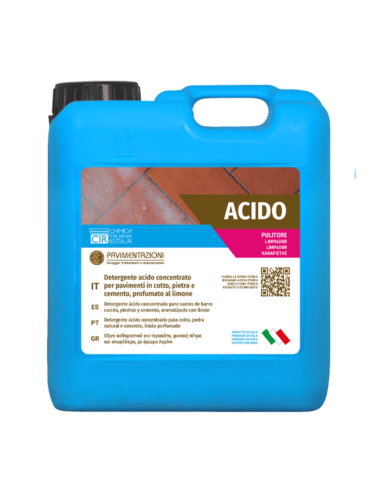 Detergente Acido Concentrato Profumato per Pavimenti da 5 lt Acido