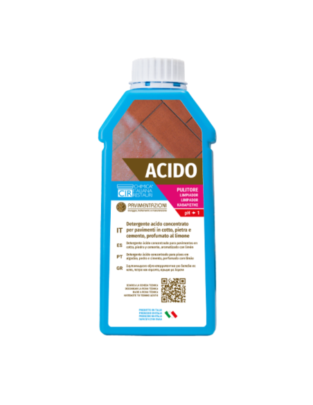 Detergente Acido Concentrato Profumato per Pavimenti da 1 lt Acido