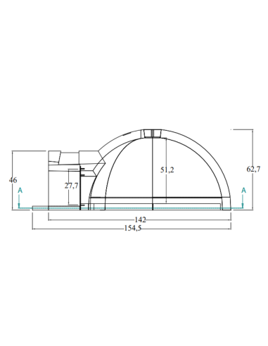 Forno Legna Artigianale Diametro 110 Cm Capienza 4/6 Pizze Cottura Diretta