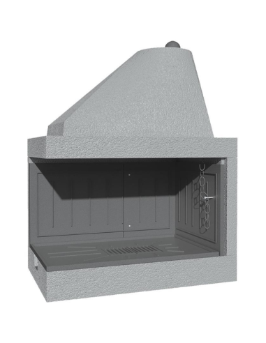 Camino Legna Prefabbricato Ghisa Focolare Aperto Reversibile DS110TGH Calore