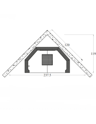 Camino Legna Prefabbricato Refrattario Focolare Aperto M140REF Riscaldamento 