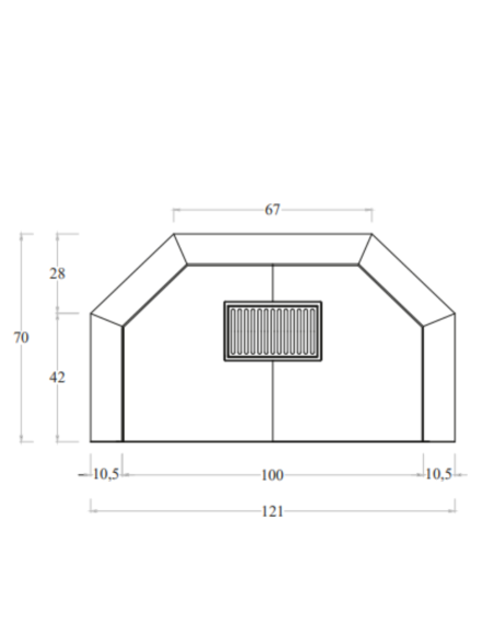Camino Legna Prefabbricato Refrattario Focolare Aperto M120REF Riscaldamento 