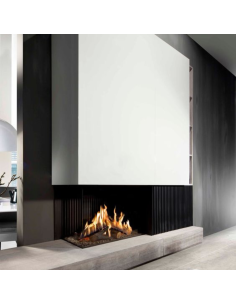 Camino Legna Prefabbricato Ghisa Focolare Aperto Reversibile DS100TGH Calore 2