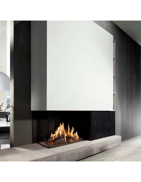 Camino Legna Prefabbricato Ghisa Focolare Aperto Reversibile DS100TGH Calore