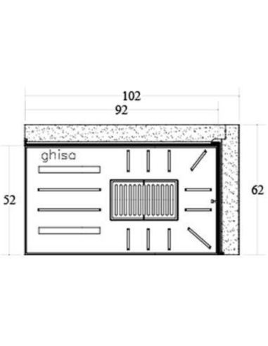 Camino Legna Prefabbricato Ghisa Focolare Aperto Reversibile DS100TGH Calore