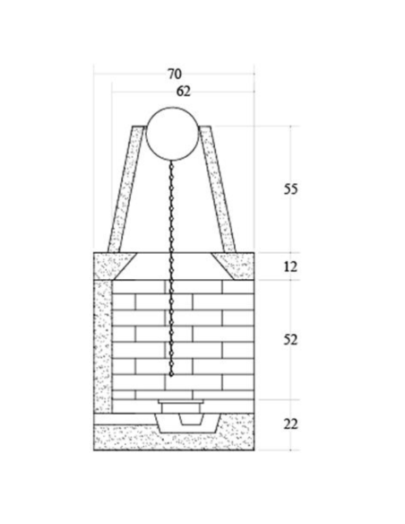 Camino Legna Prefabbricato Refrattario Focolare Aperto Reversibile DS100REF 