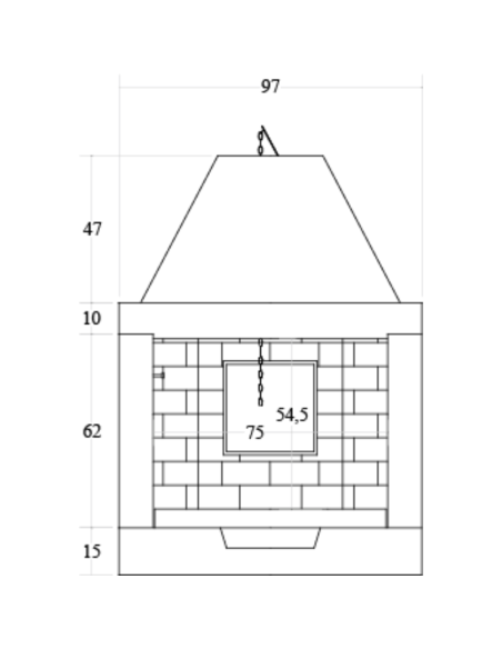 Camino Lisbona Rivestimento Focolare Prefabbricato Refrattario M100 Parete