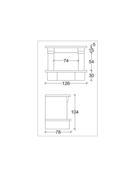 Camino Lisbona Rivestimento Focolare Prefabbricato Refrattario M100 Parete