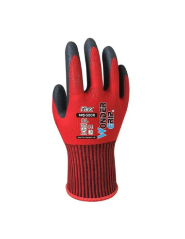 Guanti da lavoro Flex universali modello WG-500R colore rosso 
