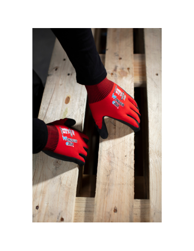 Guanti da lavoro Flex universali modello WG-500R colore rosso 