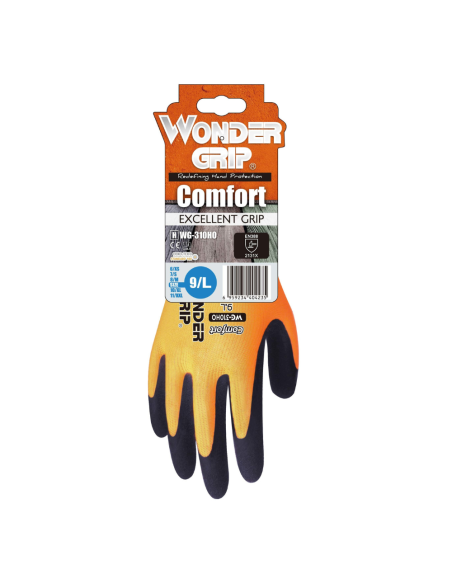 Guanti lavoro Comfort resistenti alta visibilità arancione modello WG-310R