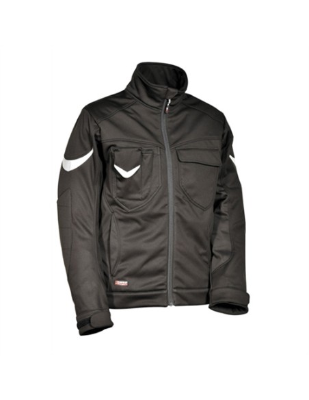 Giacca da lavoro softshell Scourer tasche frontali chiusura zip colore nero