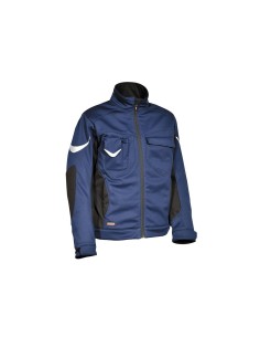 Giacca da lavoro softshell Scourer tasche frontali chiusura zip navy nero 