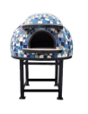 Forno A Legna Artigianale Diametro 100 cm Capienza 3/4 Pizze Cetara Blu Con Base