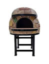 Forno Legna Artigianale Diametro 120 cm Capienza 5 pizze Rustico Con Base Ferro