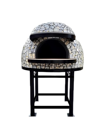 Forno Legna Artigianale Diametro 120 cm Capienza 5 pizze Vietri Con Base Ferro
