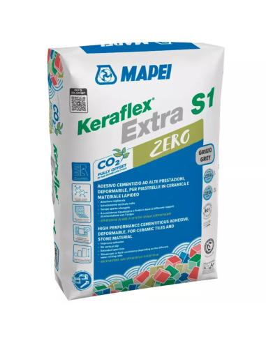 Adesivo Piastrelle Keraflex Extra S1 Zero Colore Grigio Sacco 25 Kg