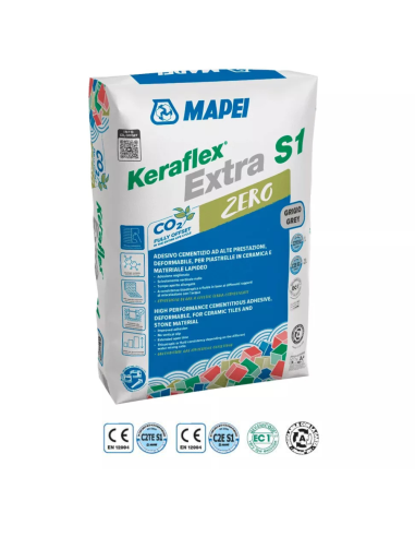 Adesivo Piastrelle Keraflex Extra S1 Zero Colore Grigio Sacco 25 Kg