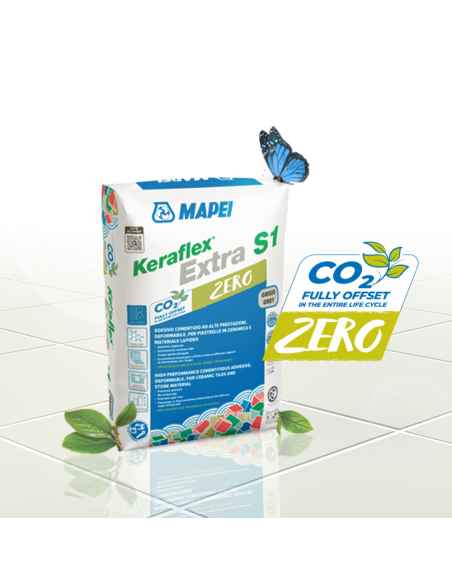 Adesivo Piastrelle Keraflex Extra S1 Zero Colore Grigio Sacco 25 Kg