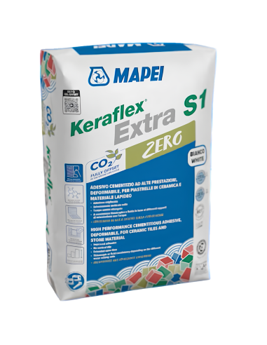 Adesivo Piastrelle Keraflex Extra S1 Colore Bianco Sacco 23 Kg