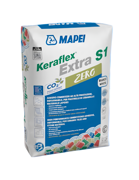 Adesivo Piastrelle Keraflex Extra S1 Colore Bianco Sacco 23 Kg