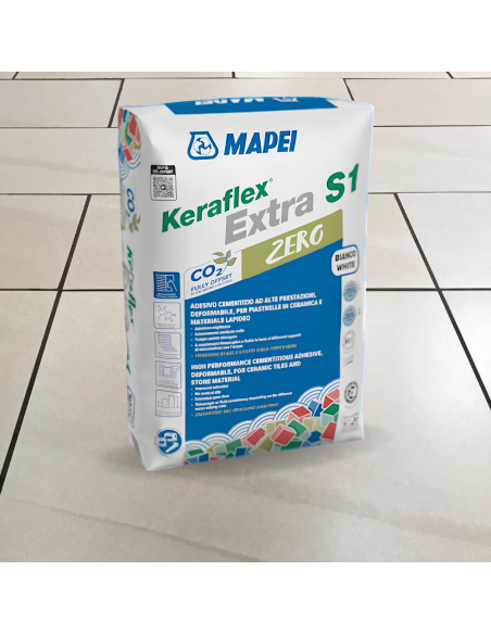 Adesivo Piastrelle Keraflex Extra S1 Colore Bianco Sacco 23 Kg