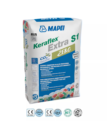 Adesivo Piastrelle Keraflex Extra S1 Colore Bianco Sacco 23 Kg