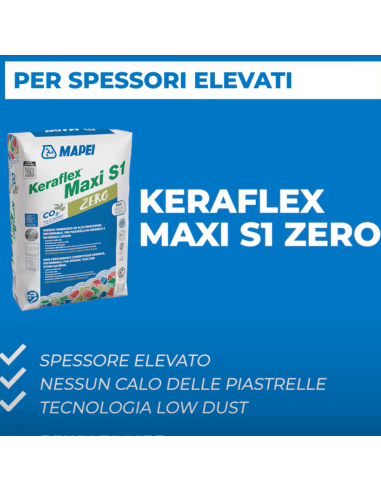 Adesivo Piastrelle Keraflex Maxi S1 Colore Bianco Sacco 23 Kg