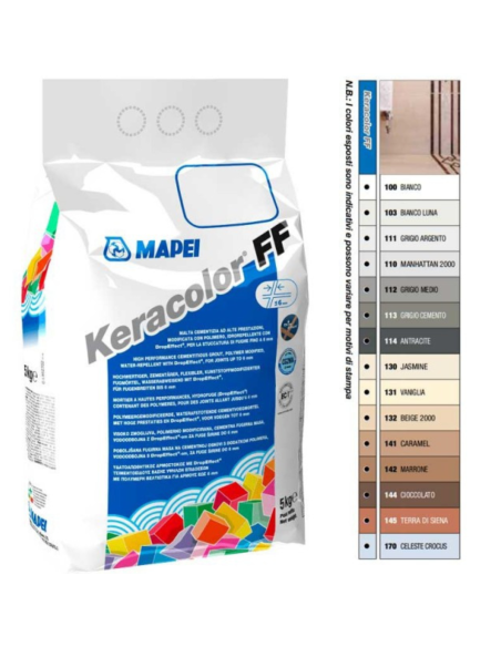 Stucco Fughe Grana Fina Ceramiche Piastrelle Mosaici  Keracolor FF Sacco 5 kg 