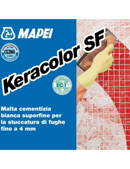 Stucco Fughe Grana Super Fina Keracolor SF 100 Colore Bianco Confezione 5 kg