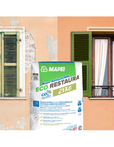 Intonaco Rasante Mape-Antique NHL Eco Restaura Alta Traspirabilità Sacco 25 Kg 