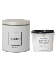 Smalto1968 Base Acqua Gesso Antico Shabby Chic Finitura Opaca Multicolore L 0.5