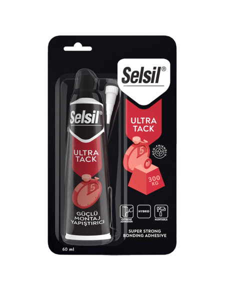 Adesivo Siliconico Verniciabile Ultra Tack Bianco Alta Resistenza 60 Ml Selsil