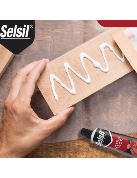 Adesivo Siliconico Verniciabile Ultra Tack Bianco Alta Resistenza 60 Ml Selsil