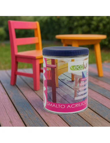 Smalto Ecologico Acrilico Ad Acqua Per Legno E Metallo Finitura Lucida