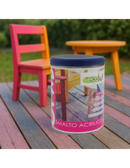 Smalto Ecologico Acrilico Ad Acqua Per Legno E Metallo Finitura Lucida