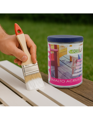 Smalto Ecologico Acrilico Ad Acqua Per Legno E Metallo Finitura Lucida